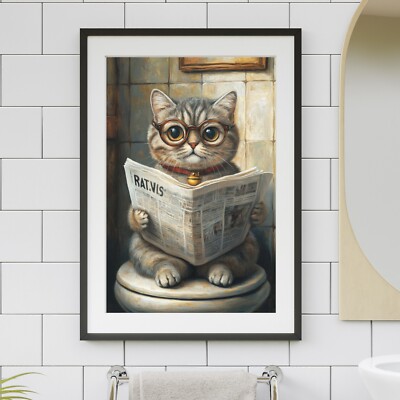Scottish Fold Katze auf Toilette Puzzle 300/500/1000 Teile