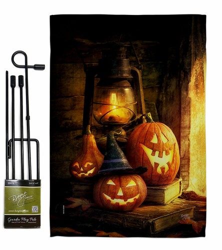 Lantern Pumpkins Garden Flag Halloween Fall Decorative Gift Yard House Banner - Picture 7 of 17