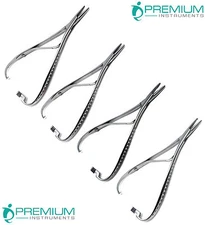 Dental Needle Holder Mathieus Hole Hook Standard Elastomeric 14cm Tools Set of 4
