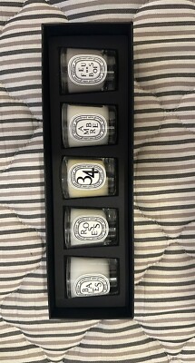 Diptyque Box mit 5 Duftkerzen 5x35g Baies Rosen 34 Ambre Feu De Bois