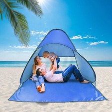 Pop Up Beach Tent Waterproof for 2-3 Person Camping Canopy Anti-UV Sun Shelter