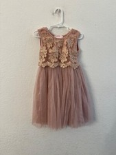 Popatu tutu mauve dress with tulle overlay skirt girls kids size 6