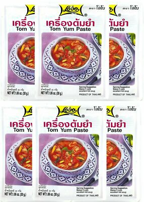 Lobo Paste Single Spice Thai 6 x 30g Tom Yum Goong Authentic Taste of Food