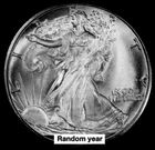 1916-46 Walking Liberty Half Dollar AU-BUGEM Bu Unc. 90% Silver