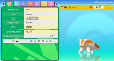 Pokemon Strahlender Diamant & Leuchtende Perle 6IV Shiny LINOONE MAX EVs