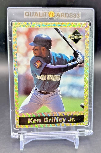 KEN GRIFFEY JR 1994 GOLD BORDER REFRACTOR CARD WITH CASE MLB SEATTLE MARINERS