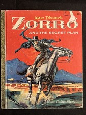 Vintage A Little Golden Book Disney s ZORRO The Secret Plan D77 1958 5133