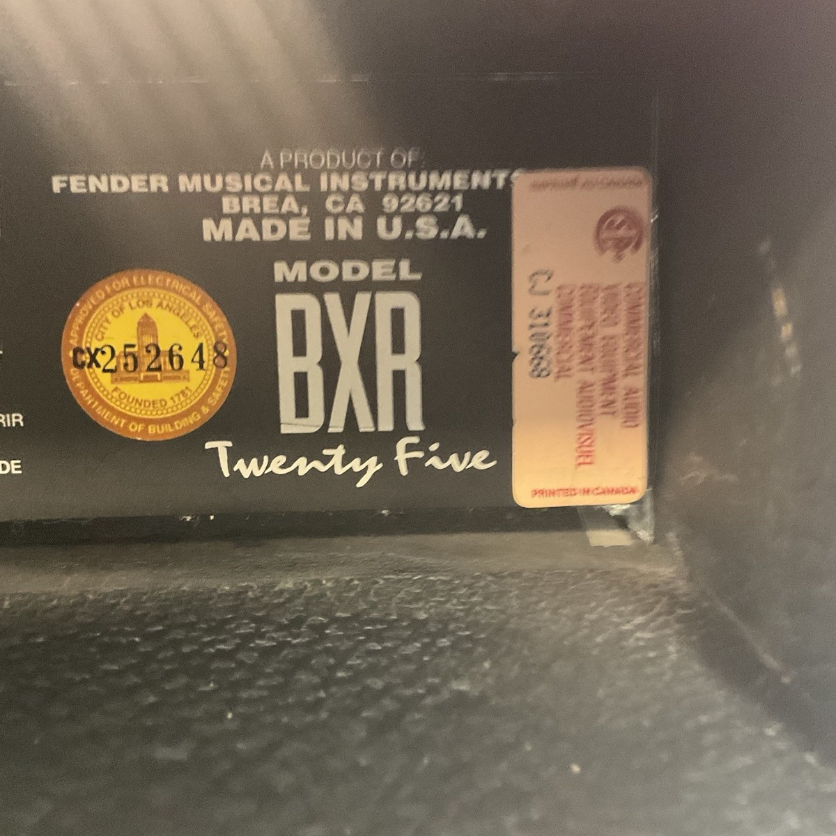 Fender BXR Twenty Five 25 Bass Amp Amplifier Pr-190 | eBay
