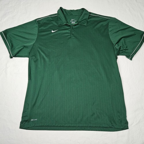 Polo homme Nike Golf Dri-Fit manches courtes 3XL rayures vertes coupe standard - Photo 2 sur 11