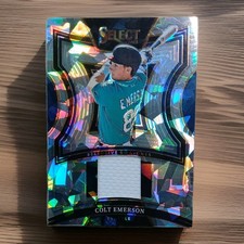 2025 Panini Select - Selective Swatches Colt Emerson #SS-CE Ice Prizm (MEM, RC)