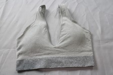 Aerie Women's Superchill Seamless Padded Plunge Bralette ZG3 Gray Medium NWT