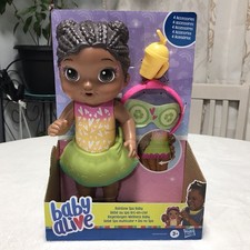 Baby Alive Rainbow Spa Doll 10 Inch Eye Mask Headband 2 in 1 Skirt Cup AA
