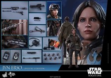 Hot Toys MMS405 Star Wars Rogue One Jyn Erso 1 6 Scale Figure Deluxe  USED