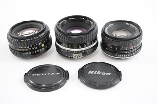 Lentes para cámara de enfoque manual Working Inc Nikon Pentax y Yashica etc x 3