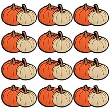 mortd 12Pcs Pumpkin Silicone Focal Beads Bulk, 1.02 x 1.14 inches, 2