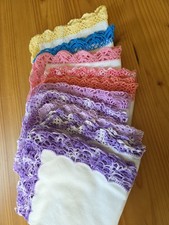 Taschentücher,  umhäkelt, Handarbeit ,  verschiedene Farben,  vintage, neuwertig