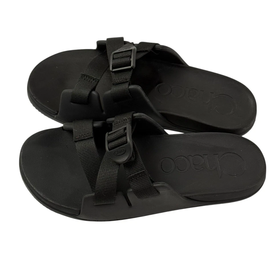 Chaco Chillos Jóvenes Niño Niña Talla 5 Zapatos Negro Slide Tiras Sandalias Cómodas Foto 2 de 4