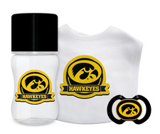 Iowa Hawkeyes 3-Piece Gift Set Bottle, Bib, and Pacifier