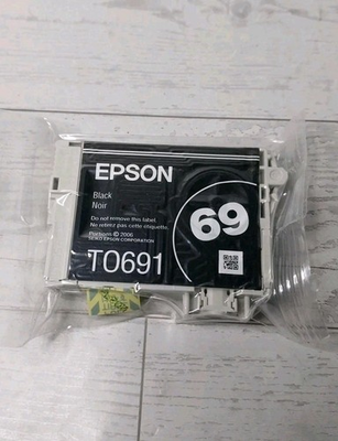 #ad Genuine Epson 69 T0691 Black Ink Cartridge for WorkForce amp; Stylus Printers $9.99