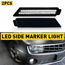 Front Led Side Marker Lights Corner Lamps For 2010-2015 Camaro Chevy Smoke White