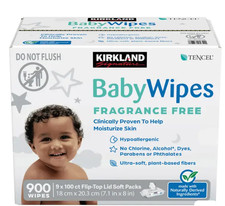 Kirkland Signature Baby Wipes Fragrance Free, 900-count