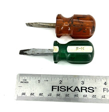 Vintage S-K Tools 72081 Mini Stubby Slotted Flat Head Screwdriver USA Made Tool