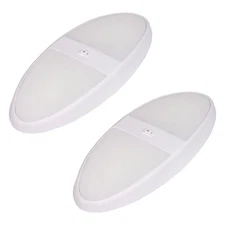 Facon 2 Pack 12V RV Ceiling Dome Light with On/Off Switch 4000K for RVs, Campers