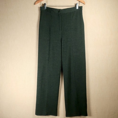 Missoni, Vtg 70s 80s Missoni Saks Womens IT 44 Green Pure New Wool High Rise Lined Pants