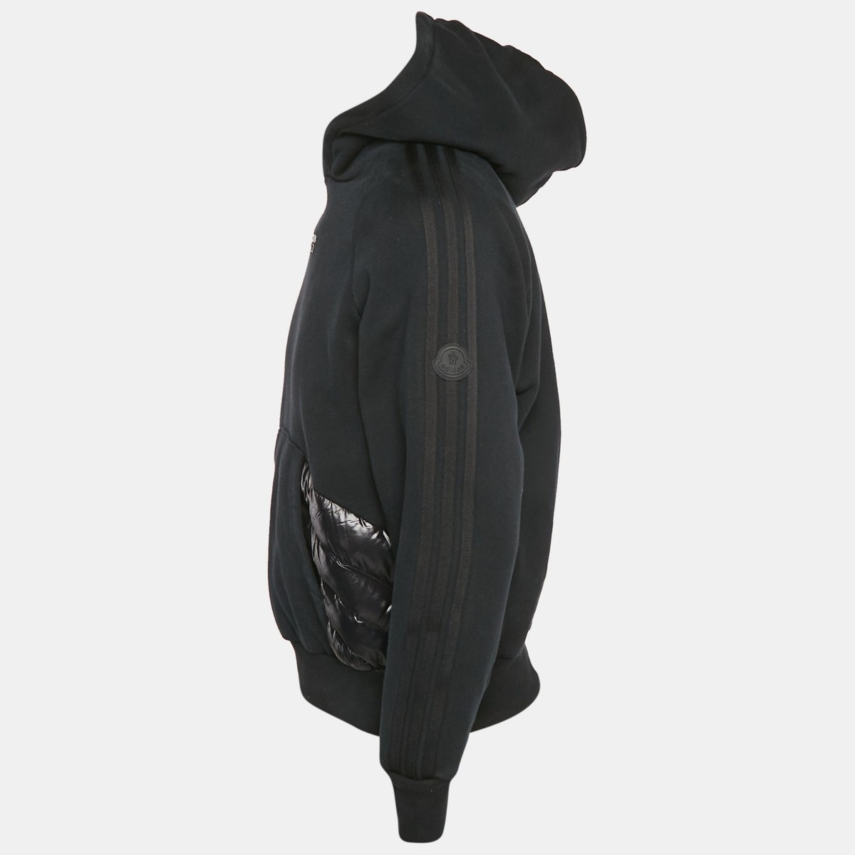 MONCLER X ADIDAS ORIGINALS パーカー Moncler x adidas Originals Down Panel Hoodie in Ecru Moncler