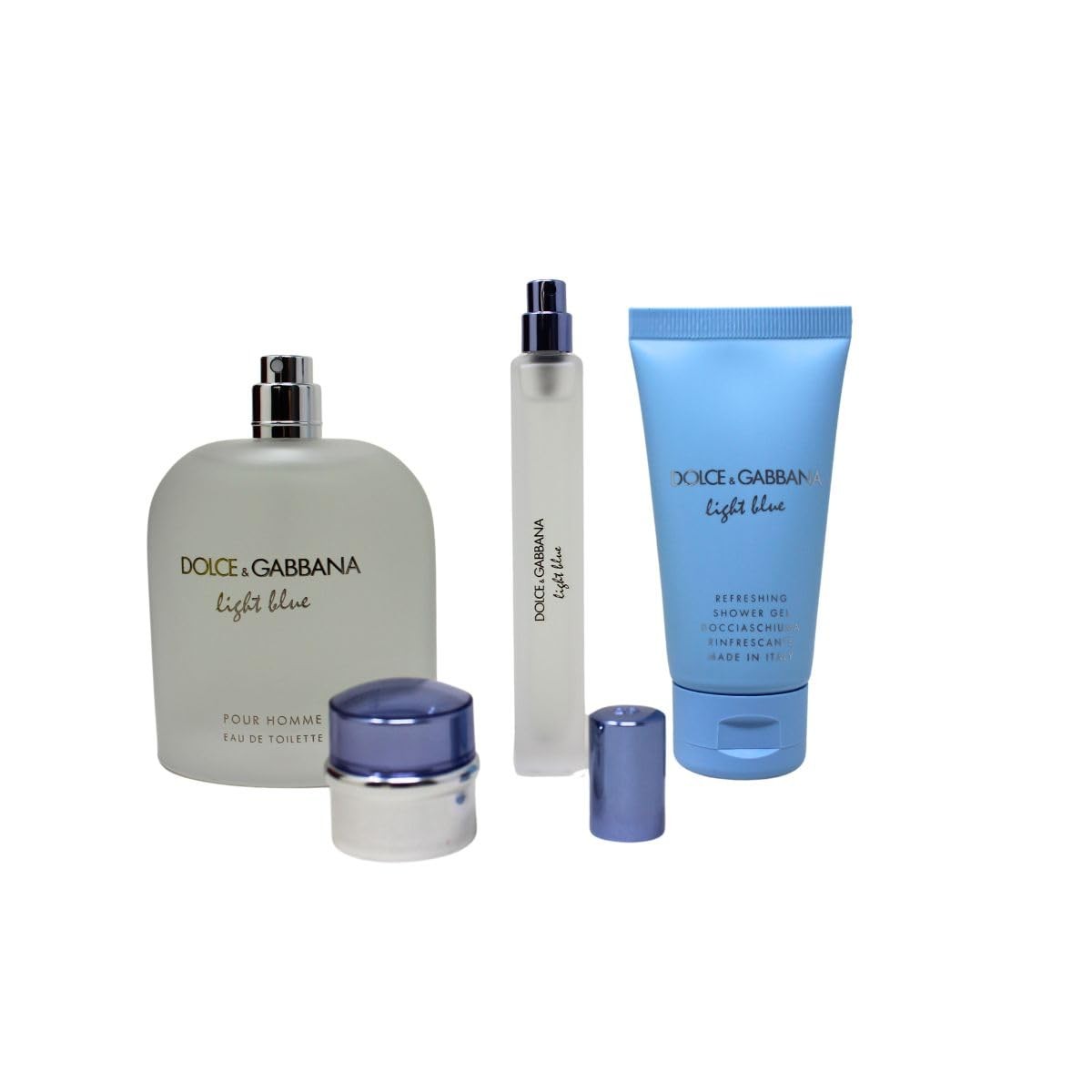 LIGHT BLUE POUR HOMME BY DOLCE & GABBANA 3-PC PERFUME GIFT SET | eBay