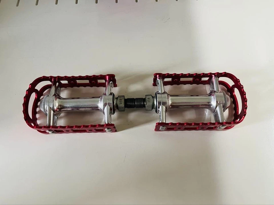 De Colección MKS BM-7 Pedales Rojo 1/2" Hecho en Japón Old School BMX NOS Foto 4 de 4