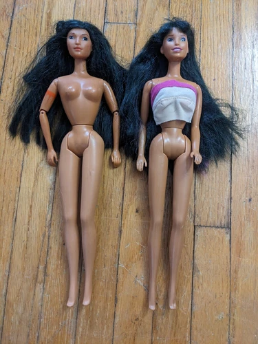 VTG 90s Disney Princess Mattel Pocahontas and sun color Nakoma Doll Lot Nude