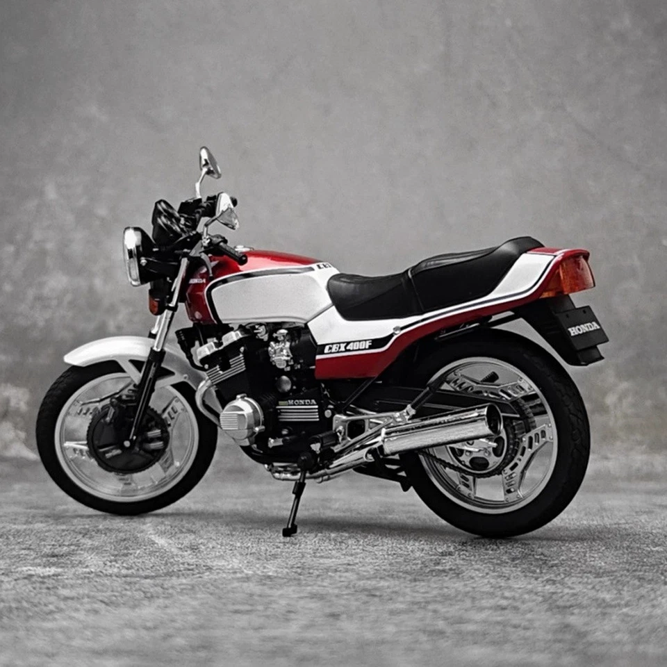 AOSHIMA 1/12 Scale Honda CBX 400F Red/White Motorcycle Diecast Model Toy - Bild 3 von 4