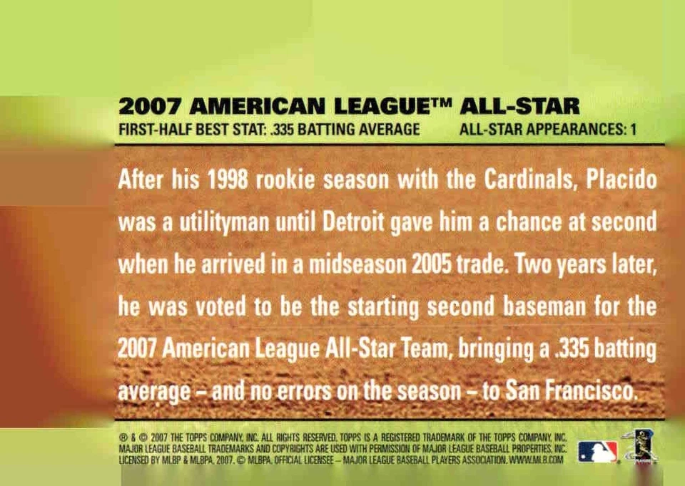 2007 Topps Updates & Highlights #UH217 Placido Polanco - Image 2 of 2