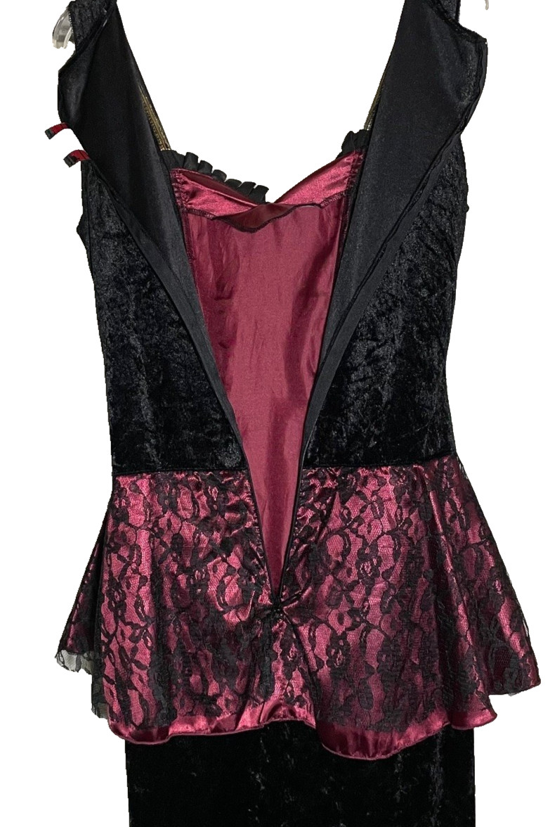 Vampire Victorian Halloween Costume Women's L Dress + Cape + Accessories