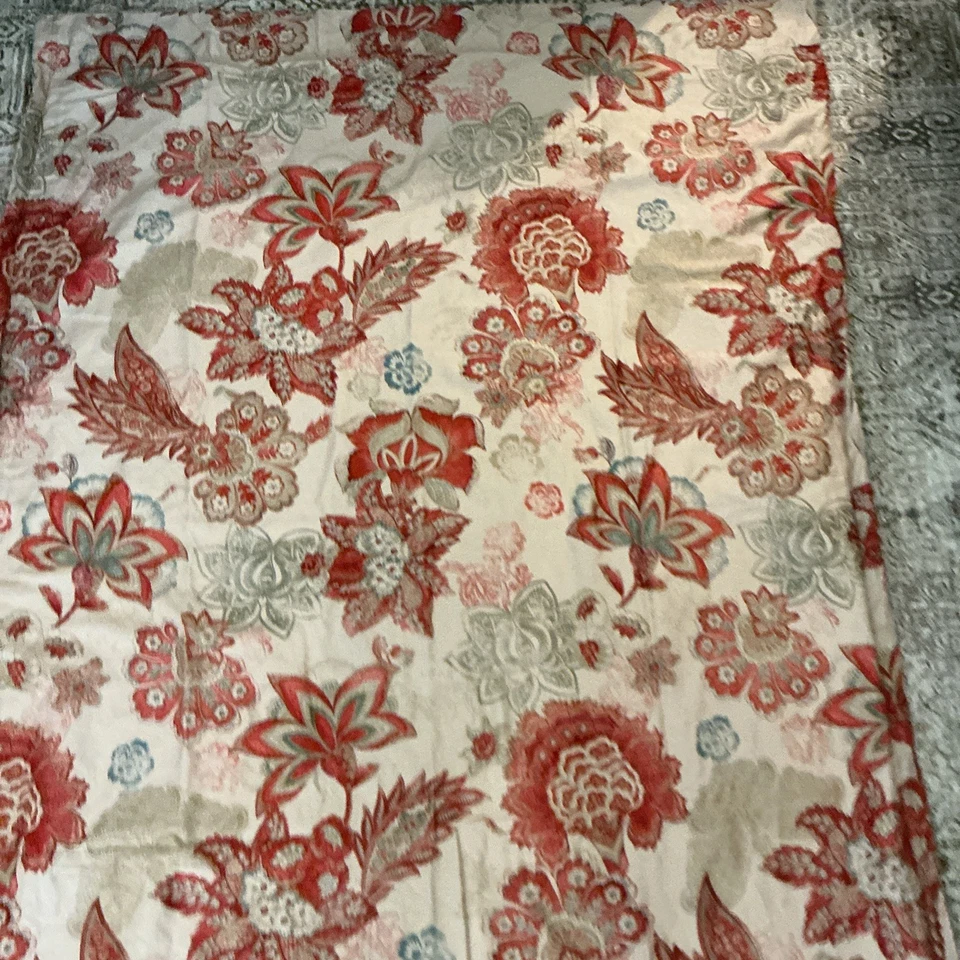 2 PAINÉIS JACOBINOS VERMELHOS CELEIRO FLORAL CINDY CRAWFORD ROUGE 79 X39 Grannycore - Imagem 3 de 4