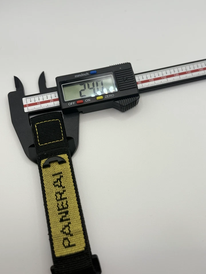 Pulseira de lona Panerai preta/amarela mergulhador 24mm vintage fabricante de equipamento original *RARA* - Imagem 4 de 4