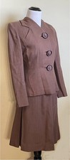 Vintage 1940s Bakelite Liberty Face Buttons Jacket Skirt Suit