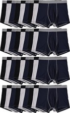 36 Pack Of Mens 100 Cotton Boxer Briefs Underwear, Bulk, Assorted Colors
