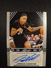 2022-23 Leaf Draft - Base Autographs Jordan Hawkins #BA-JH2 White /99 (AU, RC)