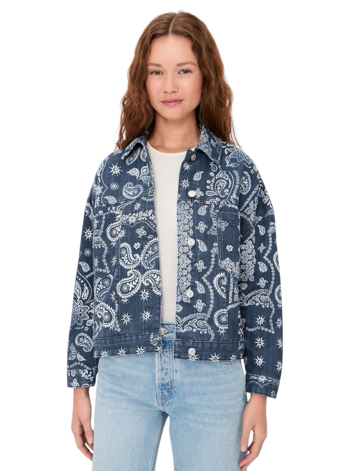 Free People Opal Swing Printed Jacket Small