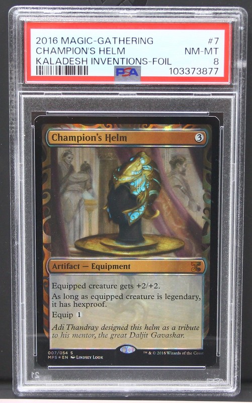 Used MTG Aether Revolt: Champion's Helm - Kaladesh Inventions (PSA 8 Grade)