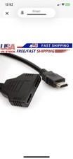 4K HDMI Cable Splitter Adapter 2.0 Converter 1 In 2 Out 1 Male to 2 Female