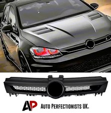 For VW Golf MK7 Upgrade R Main Grille Gloss Black Honeycomb Mesh Grill 2013-16