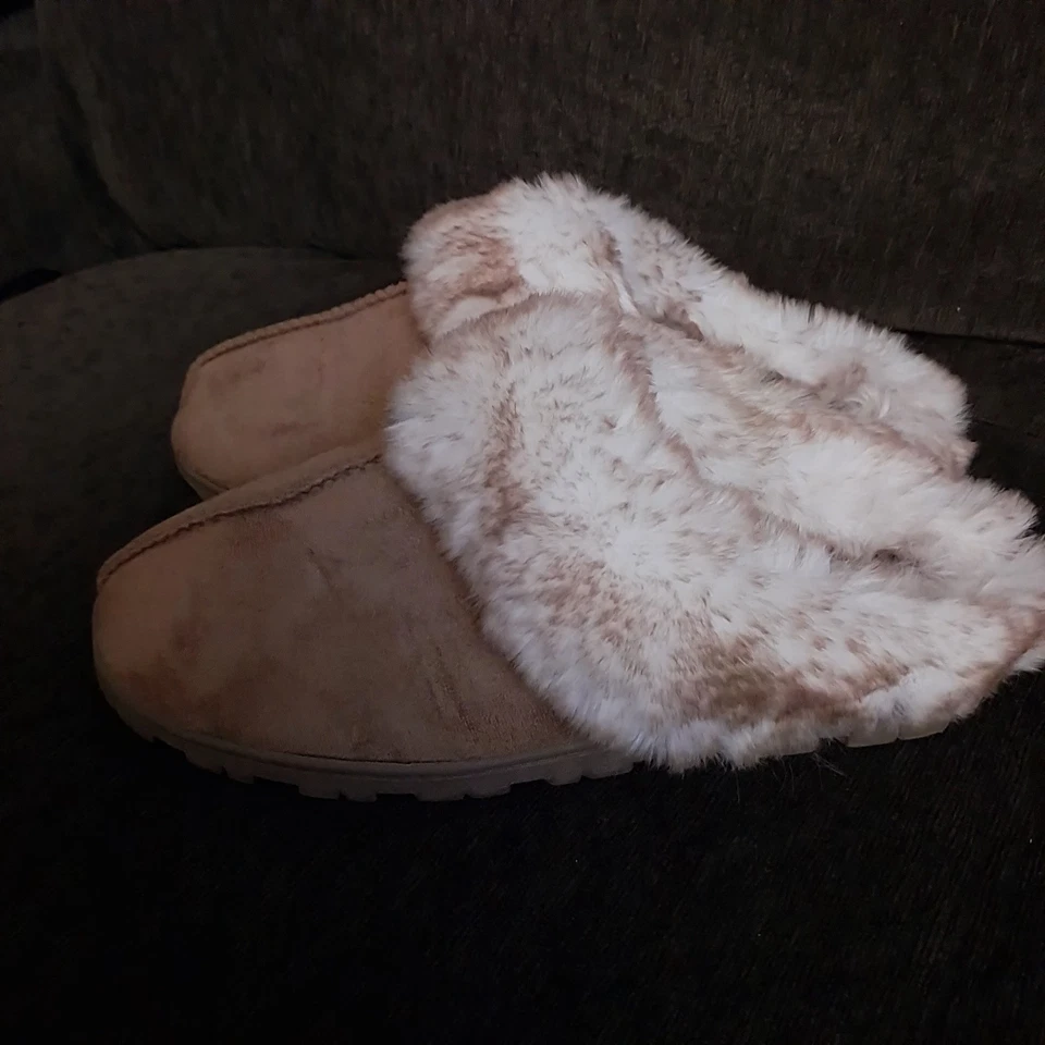 Zapatillas zueco Jessica Simpson espuma viscoelástica microfibra piel sintética talla L (8-9) marrón Foto 3 de 4