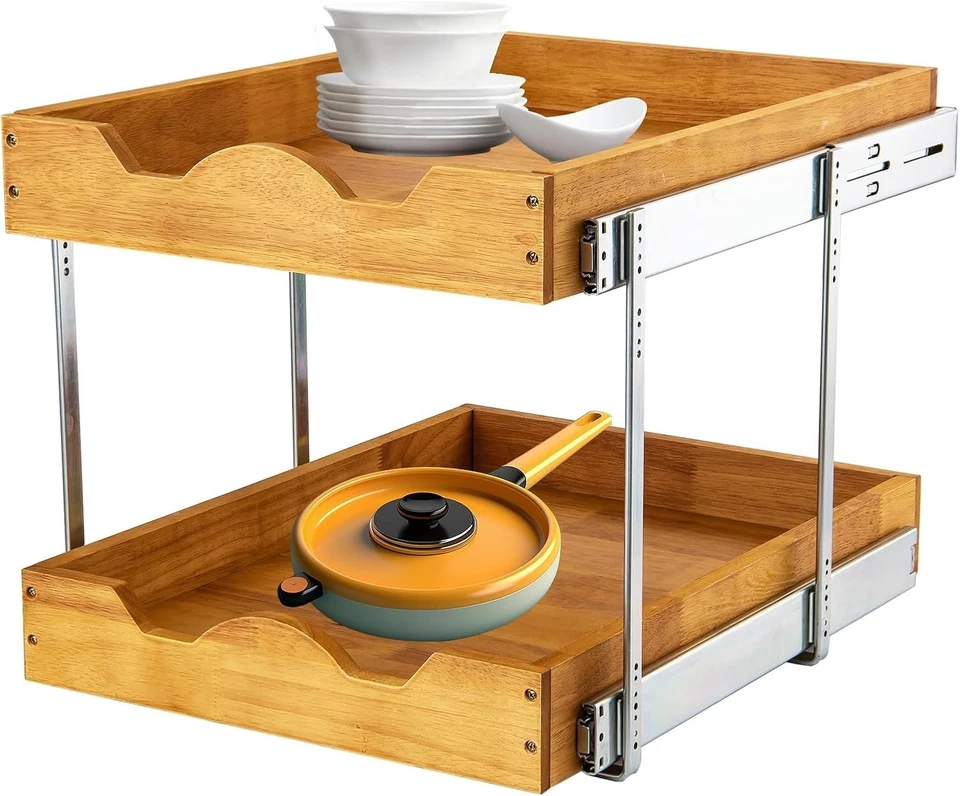 Organizador extraíble de 2 niveles a prueba de óxido - Ideal para almacenamiento de baño limpio y ordenado Foto 3 de 4