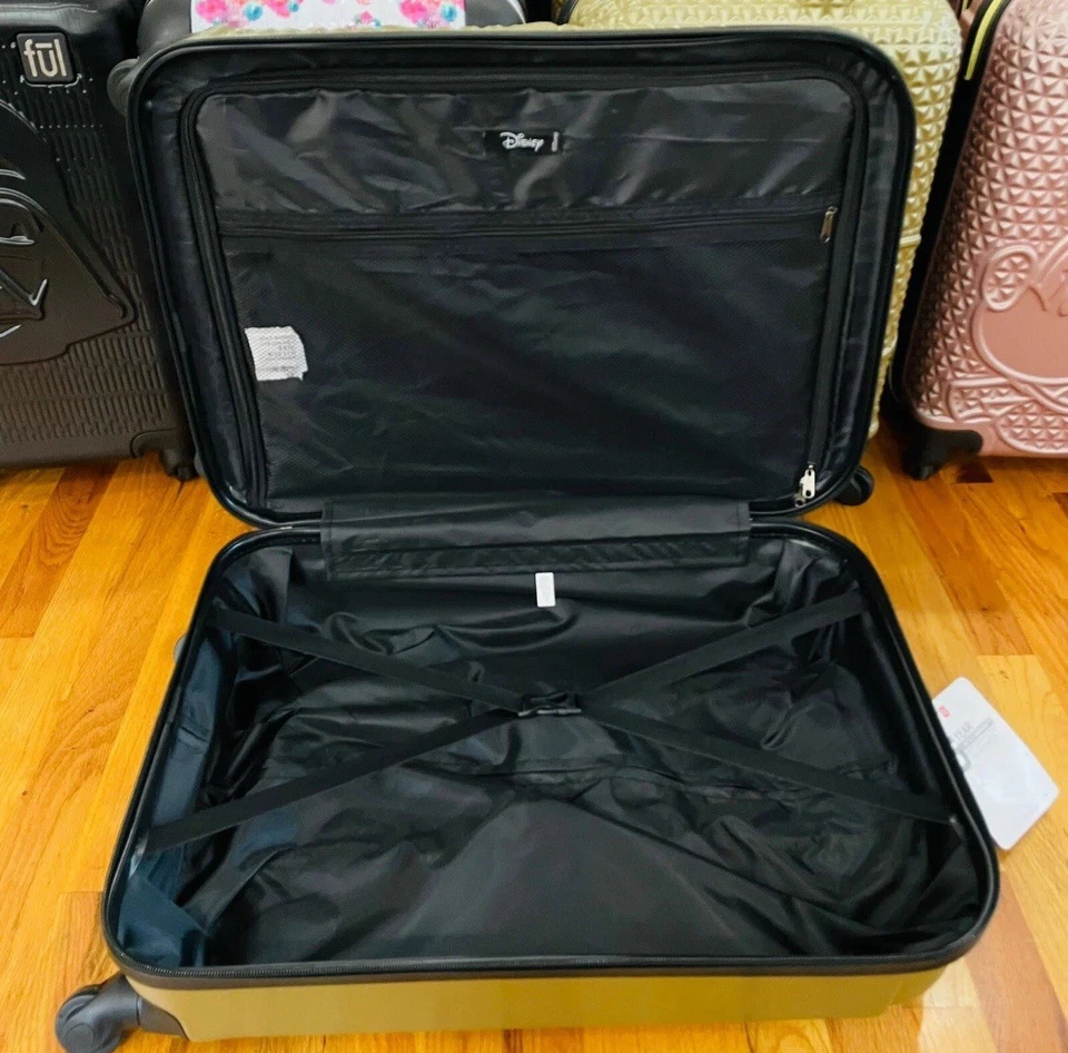 Disney Minnie Mouse Gold Spinner FUL Suitcase Textured Hard Luggage 25" - Image 4 of 4