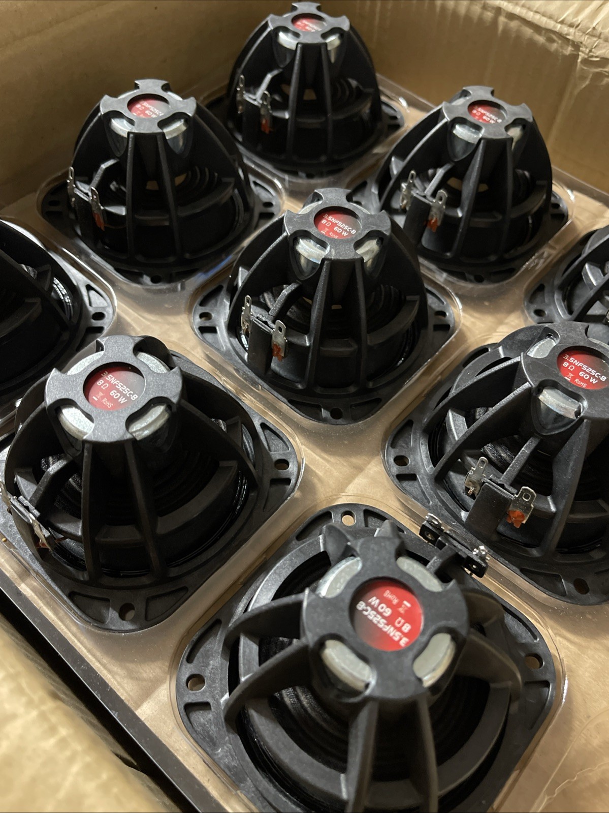 Hiwell 3.5" Neodymium LF Driver 3.5NFS25C-8 – 8 Ohm Full Range Speaker Lot of 36