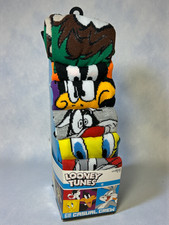 Looney Tunes 6 Pair Novelty Crew Socks Adult Bugs Daffy Taz Tweety