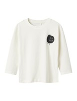 Jungen T-Shirt Name IT Nmmnaree Ls, Cloud Dancer, GrößE 92, Baumwolle